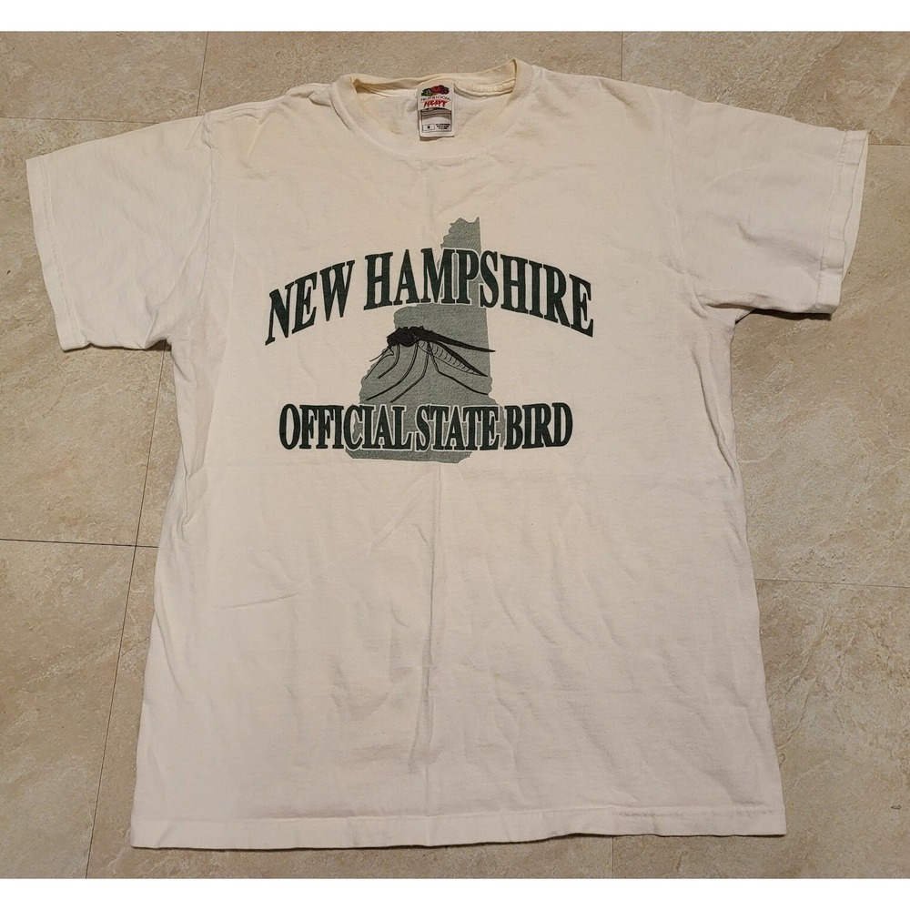 VTG 00s Y2K New Hampshire Mosquito Funny Comedy T Shirt Mens Size M Medium